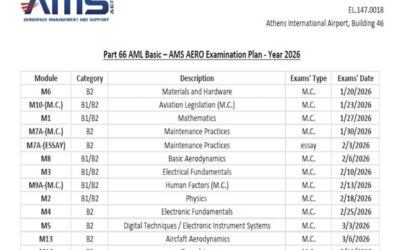 Part 66 AML Basic – Aerospace Management and Support PCC Examination Plan 2026